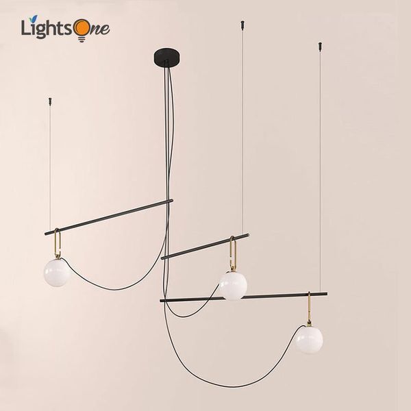 

pendant lamps three-head magic bean nordic style restaurant cafe bar simple creative glass ball lgihts