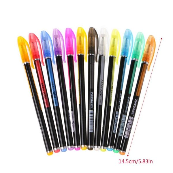 

gel pens 12/18/24/36/48x color glitter scrapbooking ink drawing painting craft art r66c