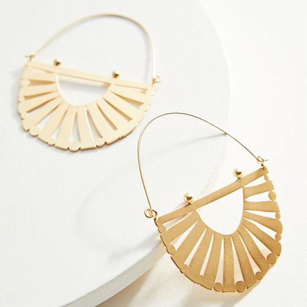 

earrings sell well, smooth grade copper are pure hand polished earrings for women, Golden