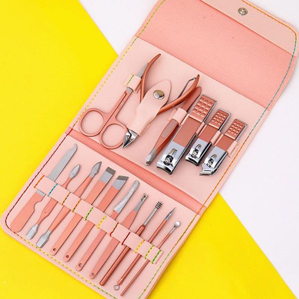 

nail art kits 18/10pcs clippers sets high precision stainless steel cutter pedicure kit file scissors and clipper wh998
