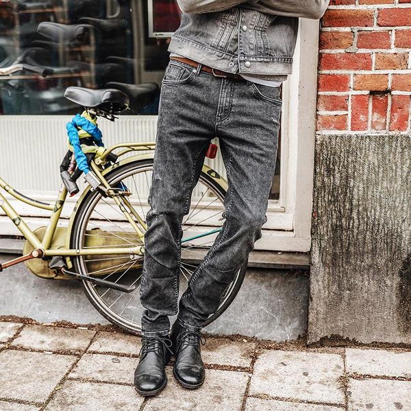 

fashion men casual jeans slim straight plus size long trousers kg-27, Blue