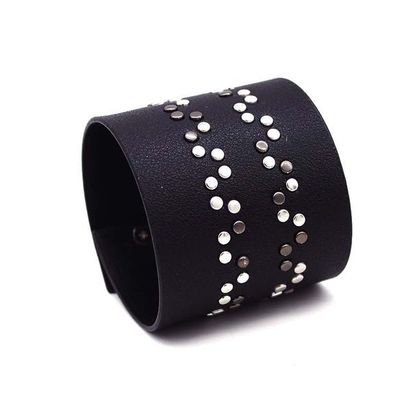

tennis totabc luxury punk leather bracelets handmade rivet for women charging cable bracelet jewelry, Golden;silver