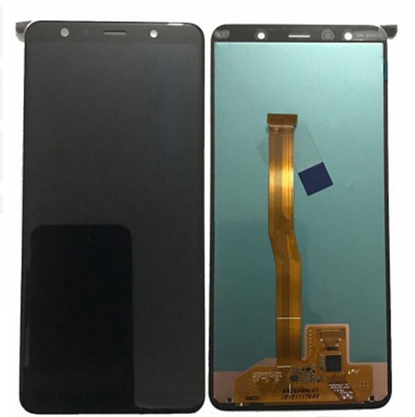 LCD Ekran Samsung Galaxy A7 A750 A7-2018 OLED Ekran Panelleri Digitizer Montaj Çerçevesi olmadan Değiştirme