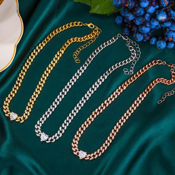 

luxury gorgeous sparkling chain necklace bracelet jewelry set super full cz fashion 2021 earrings &, Silver