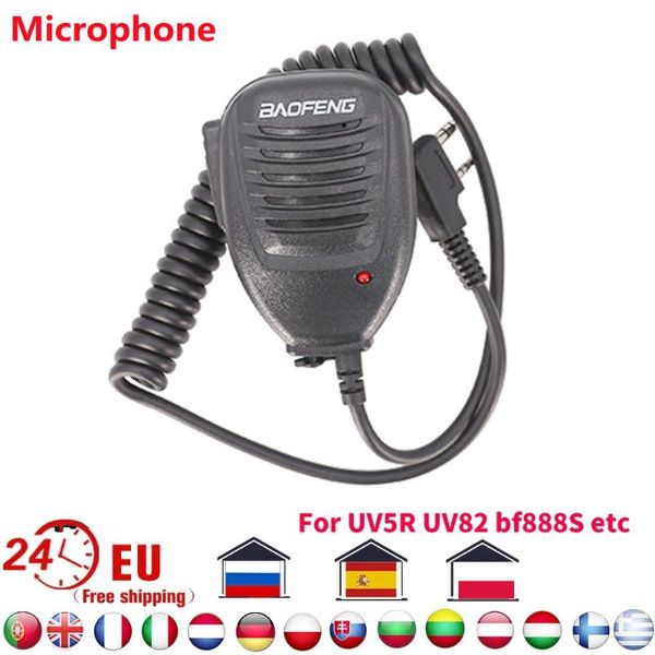 

walkie talkie original baofeng hand microphone radio speaker mic pfor uv-82 uv-5r uv-5rpro h9 h7 ham