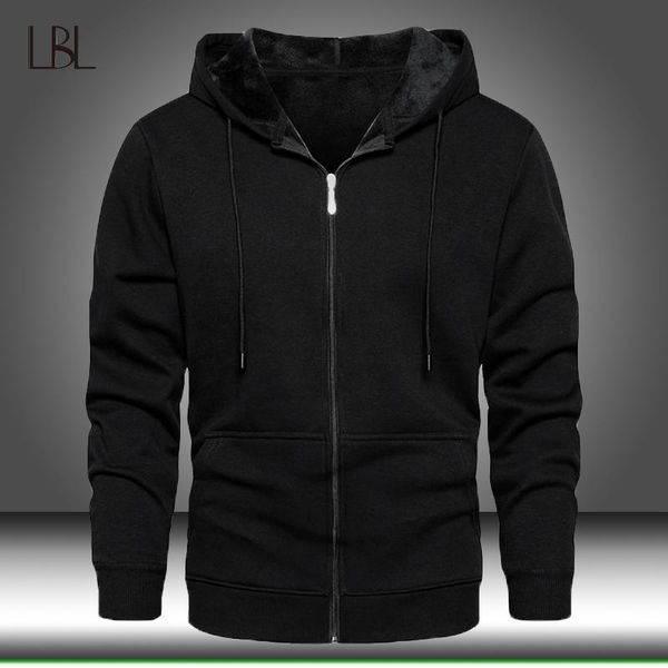 

men's jackets men autumn thick warm fleece jacket coat mens winter outwear casual hooded bomber male thicken hoody tracksuit overcoat, Black;brown