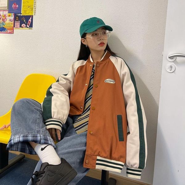 

women's jackets baseball jacket, spring and autumn fashion, student lover casual coat, br , bf, 2021, Black;brown