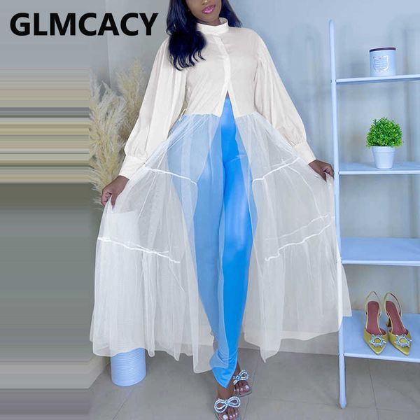 

long sleeve elegant chiffon mesh slit maxi dress 210702, Black;gray