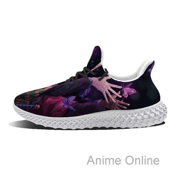

spring tomioka giyuu fresh pattern flat lace-up running shoes