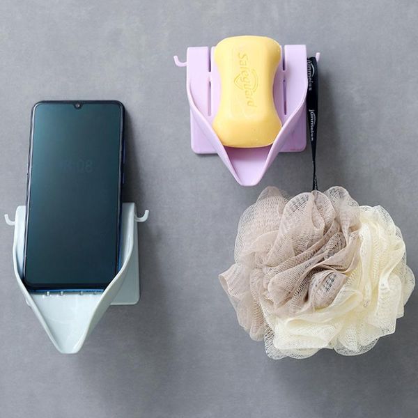 

drain soap box suction cup dish bathroom organizer storage punch-plastic tray holder wall mounted dishes