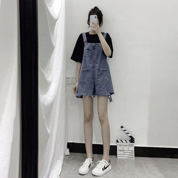 

women's pants & capris 2021 summer korean denim shorts for female students, Black;white
