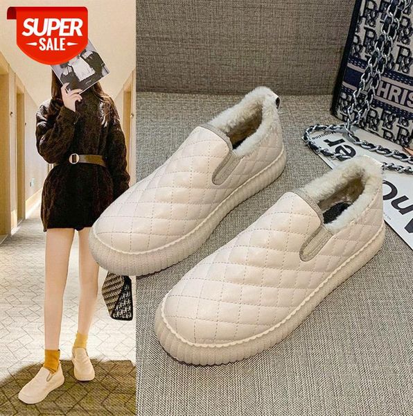 

net red flat non-slip bread shoes female ins tide wild plus velvet cotton single one pedal #qk7g