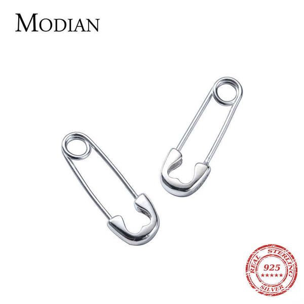

special design clips fashion jewelry real 925 sterling silver simple rock stud earrings for women party earring gift 210707, Golden;silver