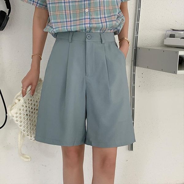 

4colors sml summer women short high waist korean style girl casual loose wide leg suit n0127, White;black
