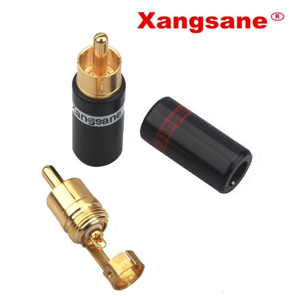 

smart power plugs 20pcs/ 50pcs / 100pcs rca welding gold-plated plug male hifi lotus av audio