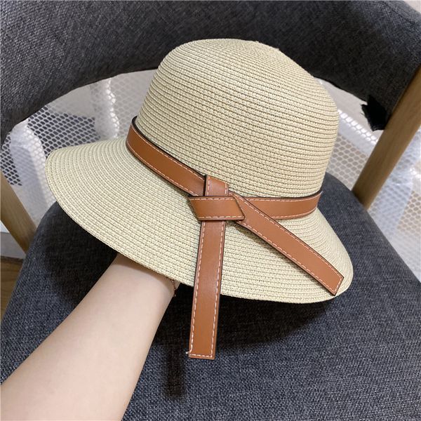 

casual children's versatile loe star with flat straw hat big brim sun hat, Yellow