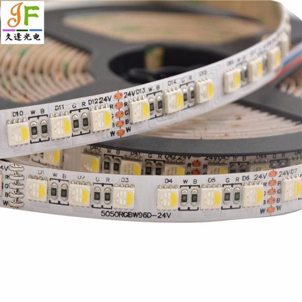 

strips 30m 4 in 1 rgbw flexible led strip smd rgb+warm/cool white black/white pcb color chip 96led/m non-waterproof 24v