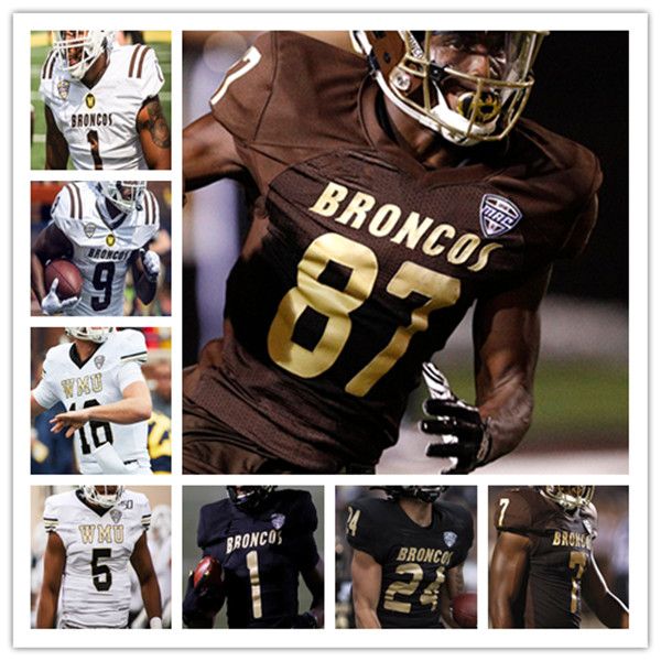 

Custom Western Michigan College Football Jersey Ryan Selig Ralph Holley Bryce Nunnelly Jaylen Hall Skyy Moore Sean Tyler Kaleb Eleby A.J. Thomas Corey Crooms, Men white