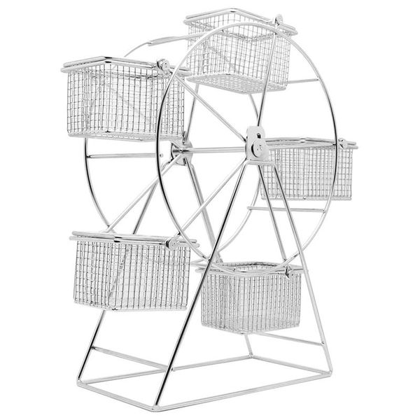 

snack dessert fries rack french holder stainless steel ferris wheel mini ware display stand for outdoor water dispenser