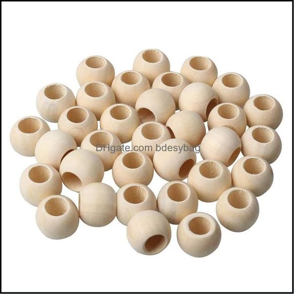 

other jewelryother 200pcs natural wooden beads, 20mm wood spacer beads round loose for jewellery making drop delivery 2021 96fv8, Slivery;golden