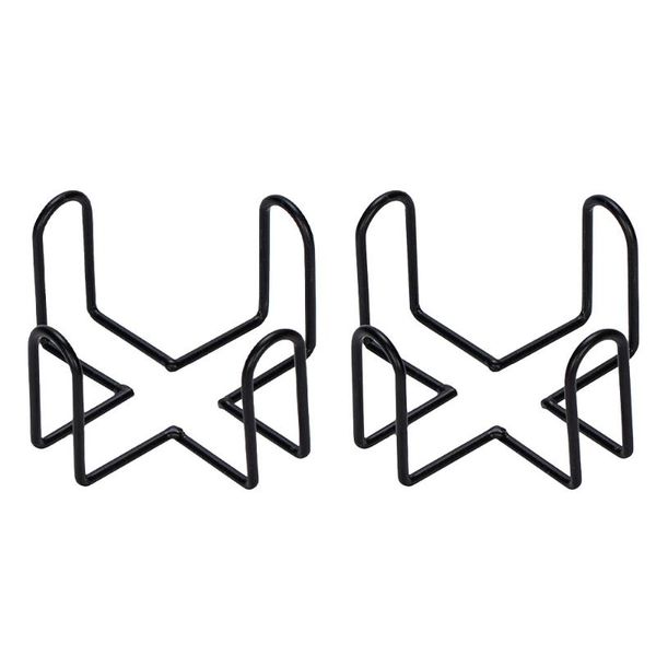 

mats & pads 2pcs cup mat storage racks kitchen iron (black)