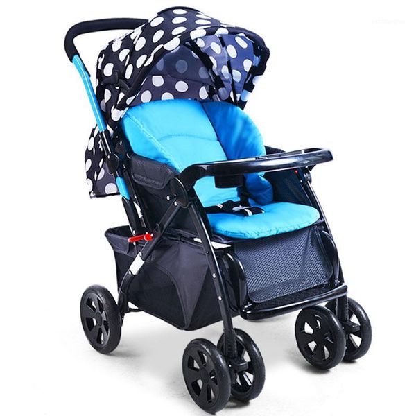 

strollers# baby stroller four rounds can sit and lie widening heightening adjustable foldable multiple choices mom's favorite1