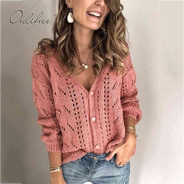 

autumn winter women knitted cardigan sweater casual loose female jumpers 210513, White;black