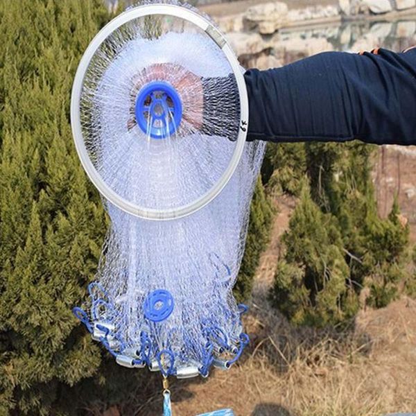 

fishing net hand throw mesh sprinkle spinning zinc drop fish accessories