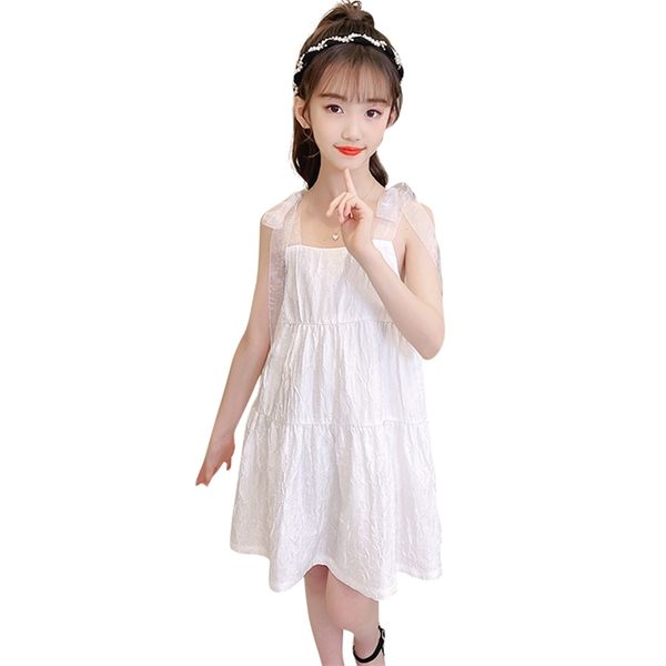 

girl dress solid color s mesh es casual style kids summer costume 6 8 10 12 14 210528, Red;yellow