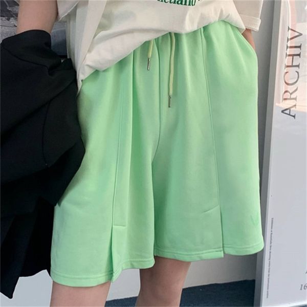 

women's shorts casual all-match streetwear plus size elastic-waist chic wide prom stylish high waist loose femme party straight jq, White;black
