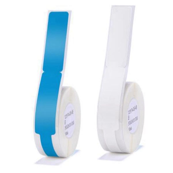 

gift wrap 2x niimbot d11 label machine sticker cable flag pigtail network paper thermal, white & blue