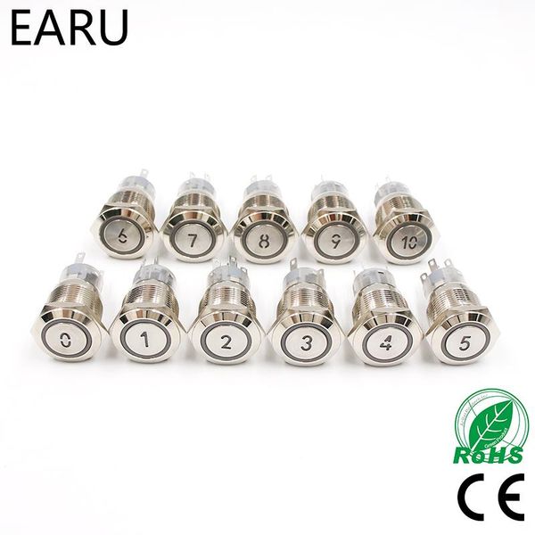 

smart home control 19mm momentary reset waterproof metal push button switch led number letter 0 1 2 3 4 5 6 7 8 9 10 elevator lift custom-ma