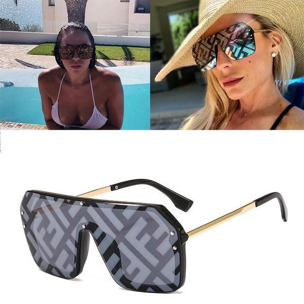 

futuristic women men sunglasses big rectangle original fenty sun glasses mirror oversized feminino, White;black