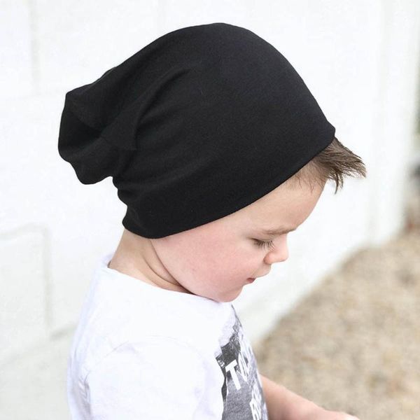 

caps & hats kids solid beanies toddler infant cotton soft hip hop hat cap beanie children keep wam baby boy girl cool head accesorries, Yellow