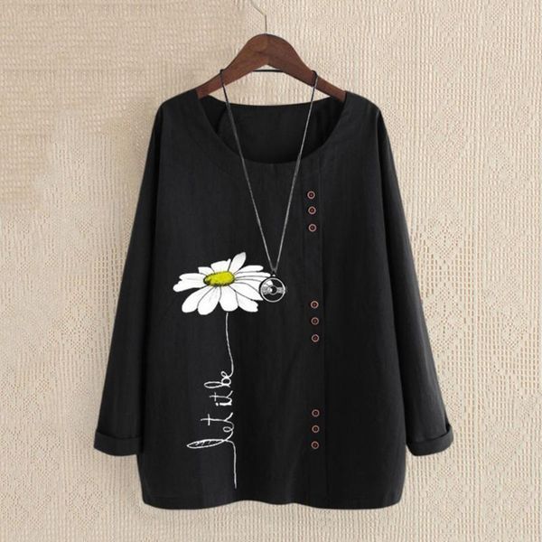 

women's blouses & shirts woman casual blouse floral point print o-neck long sleeve loose pullover autumn blusas feminina, White