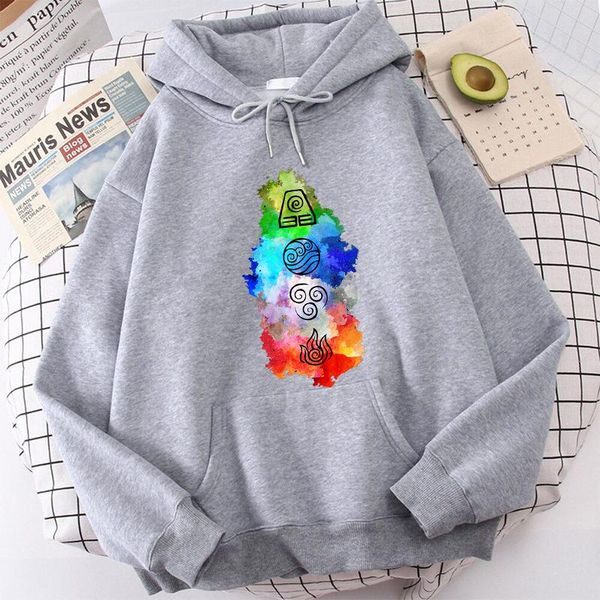 

men's hoodies & sweatshirts kawaii avatar the last airbender japan anime men women funny cartoon winter casual oversized hooded sweatsh, Black