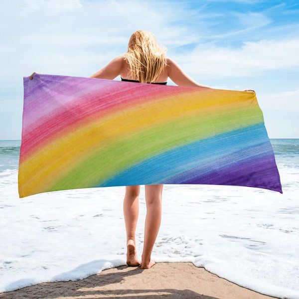 

towel rainbow paint color beach household item bathroom accessories microfiber bath towels mat yoga