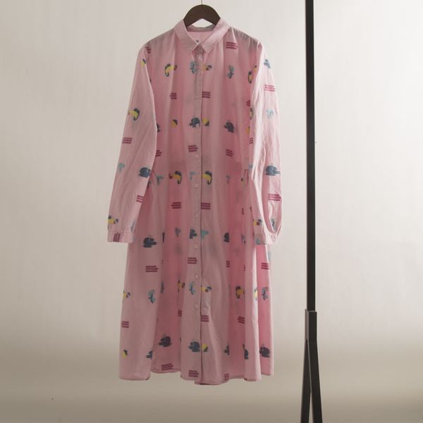 

dress autumn style cotton jacquard big swing long sleeve rnbh, Black;gray