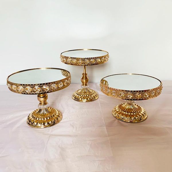 

other bakeware 1pcs cake stand, dessert cupcake pastry candy display plate for wedding event birthday party, round metal pedestal holder