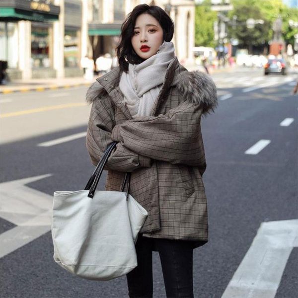 

women's down & parkas 2021 autumn winter women short puffer jacket cotton-padded thick zipper coat warm casual street outfits, Black