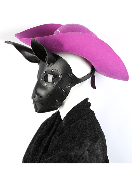 

punk mask bunny girl halloween mask playing props nightclub carnival mask fancy dress party props cos movie game props playing cosplay, Black
