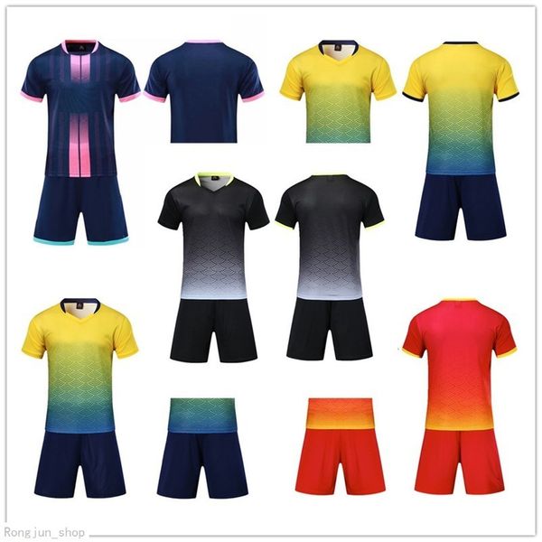 

2021 soccer jersey sets smooth royal blue football sweat absorbing and breathable children's training suit 001 43910, Black
