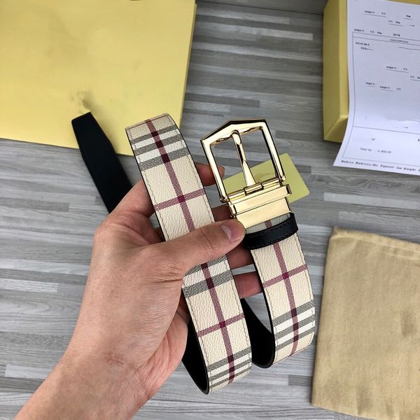 

2021 fashion big buckle genuine leather belt without box designer men women mens belts g263, Black;brown