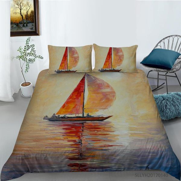 

bedding sets fashion oil painting set duvet cover  king quilt bedclothes(no sheet no filling