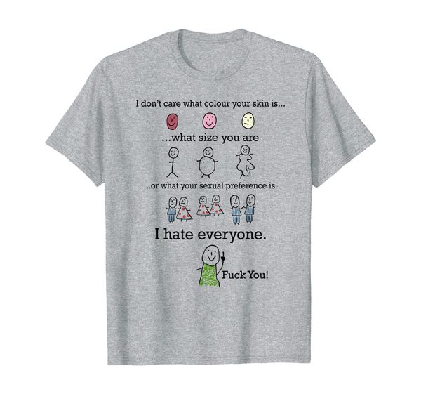 

i don't care what colour your skin - introvert anti social t-shirt, White;black