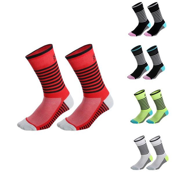 

sports socks professional sport cycling men mid length compression training for outdoor runing hiking climbing 5 colors, Black