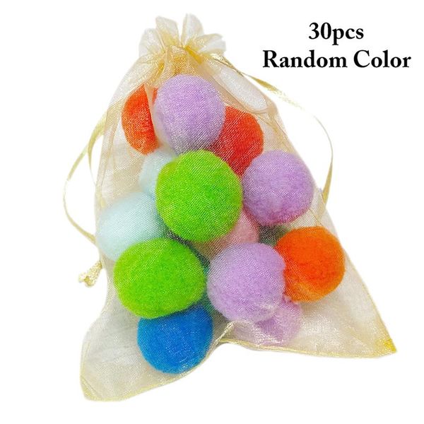 

selling cat toy balls fluffy 30pcs fashion interesting interaction chase chew toys supplies random color