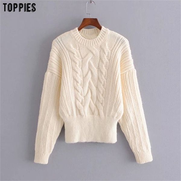 

autumn winter cross knitted woman sweater high waist crop ladies fashion 210421, White;black