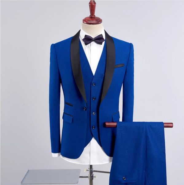 

men's suits & blazers (jacket+vest+pants)2021 suit and wool slim fit business wedding men classic, White;black