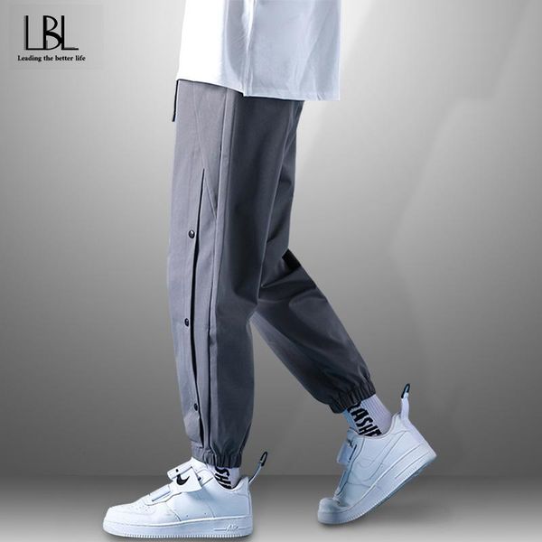 

men's pants mens casual joggers harajuku hip hop cargo pant male fashion loose elastic harun outwear man long trouser streetwear, Black
